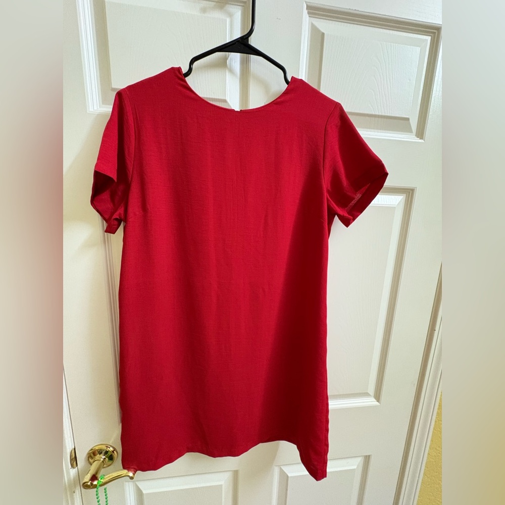 Elegant Red Women's Dress -Mini